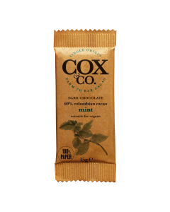 Cox&Co. - 60% Mint Single Origin Dark Chocolate Bar - 26 x 15g