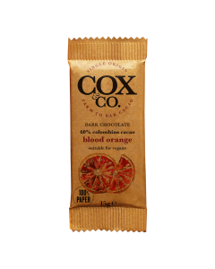 Cox&Co. - 60% Blood Orange Crunch Single Origin Dark Chocolate Bar - 26 x 15g