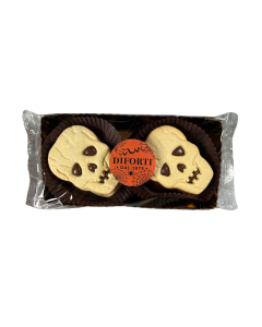 Diforti - Hazelnut filled Chocolate Skull Biscuits (4 Biscuits) - 6 x 200g