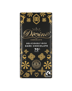 Divine Chocolate - 70% Dark Chocolate - 15 x 90g