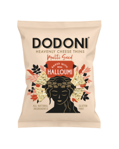 Dodoni - Baked Halloumi Multi Seed Cheese Thins - 8 x 80g