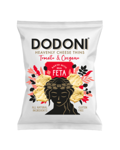 Dodoni - Baked Feta Tomato & Oregano Cheese Thins - 8 x 80g