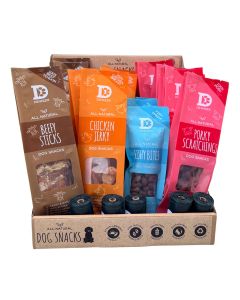 Dewkes Snacks for Dogs - 25 Piece Individually Wrapped Mixed Tray for Dogs - 1 x 1310g