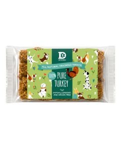 Dewkes Snacks for Dogs - Turkey Training Treat Tin Refill Pouch - 8 x 200g