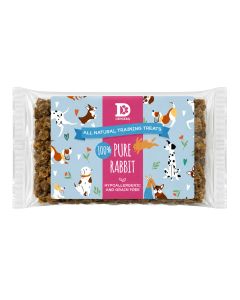 Dewkes Snacks for Dogs - Rabbit Training Treat Tin Refill Pouch - 8 x 200g