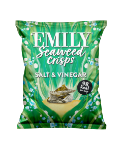 Emily Crisps - Salt & Vinegar Seaweed Crisps - 12 x 18g