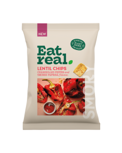 Eat Real - Chargrilled Red Pepper Lentil Chips - 10 x 95g