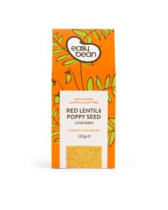 Easy Bean - Red Lentil & Poppy Seed Cracker - 8 x 150g