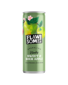 Flawsome! - Sweet & Sour Apple Lightly Sparkling Juice Drink Can - 24 x 250ml
