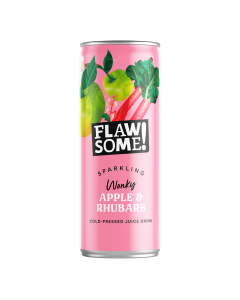 Flawsome! - Apple & Rhubarb Lightly Sparkling Juice Drink Can - 24 x 250ml