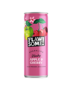 Flawsome! - Apple & Sour Cherry Lightly Sparkling Juice Drink Can - 24 x 250ml