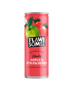 Flawsome! - Apple & Strawberry Lightly Sparkling Juice Drink Can - 24 x 250ml