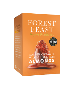 Forest Feast - Salted Caramel Milk Chocolate Almonds Gift Tube - 6 x 140g