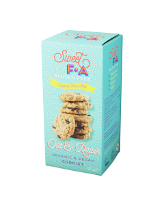 Sweet FA Gluten Free - Organic Oat & Raisin Cookies - 12 x 125g