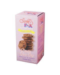 Sweet FA Gluten Free - Organic Double Chocolate Chip Cookies - 12 x 125g