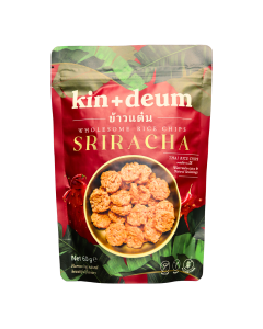 kin + deum - Sriracha Wholesome Rice Chips - 12 x 60g