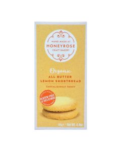 Honeyrose  - Organic All Butter Lemon Shortbread - 6 x 125g