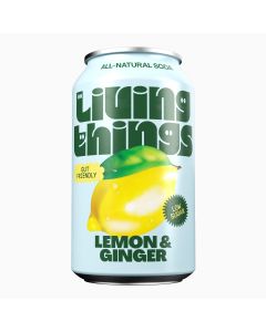 Living Things Soda - Lemon & Ginger - 12 x 330ml