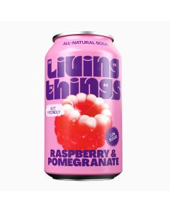 Living Things Soda - Raspberry & Pomegranate - 12 x 330ml