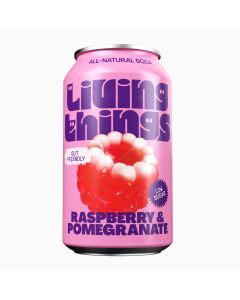 Living Things Soda - Raspberry & Pomegranate - 12 x 330ml