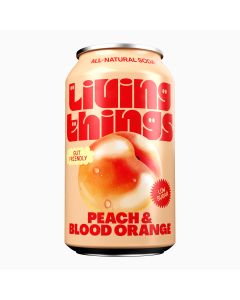 Living Things Soda - Peach & Blood Orange - 12 x 330ml