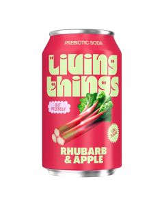 Living Things Soda - Rhubarb & Apple - 12 x 330ml