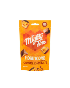 Mighty Fine - Honeycomb Dipped in Salted Caramel Chocolate Pouch - 6 x 90g