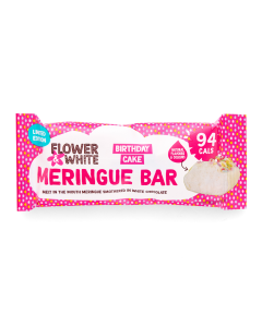 Flower & White - Birthday Cake Meringue Bar - 12 x 20g