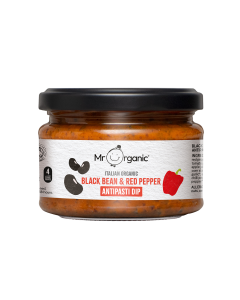 Mr Organic - Organic Black Bean & Red Pepper Antipasti Dip - 6 x 230g