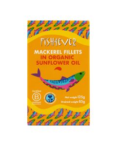 Fish4ever - Mackerel Fillet In Organic Sunflower Oil - 10 x 125g