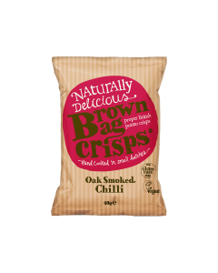 Brown Bag Crisps - Oak Smoked Chilli Crisps - 20 x 40g