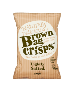 Brown Bag Crisps - Lightly Salted Crisps - 10 x 150g