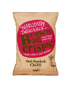 Brown Bag Crisps - Oak Smoked Chilli Crisps - 10 x 150g