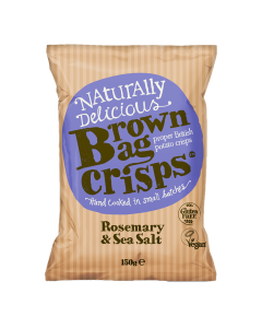 Brown Bag Crisps - Rosemary & Sea Salt Crisps - 10 x 150g