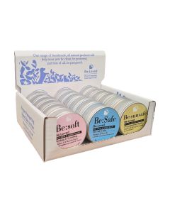 Be:Loved Pet Products - Be:Safe Pet Mixed Balms in Display Box (6x Be:Safe Balms, 6x Be:Soft Balms, 6x Be:Soft Balms) - 18 x 60g