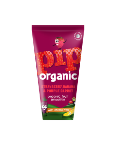 PIP Organic - Organic Strawberry, Banana and Purple Carrot Smoothie - 24 x 180ml