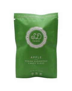 SweetDoughThings - Apple Sugar-Free Candy Floss Pouch - 10 x 12g