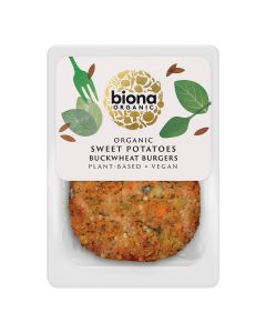 Biona - Organic Sweet Potato Buckwheat Burger  - 8 x 160g (Min 18 DSL)
