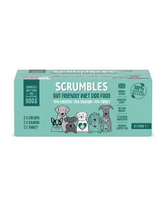 Scrumbles - Wet Dog Food Multipack (2 x Chicken, 2 x Salmon, 2 x Turkey) - 1 x 2370g