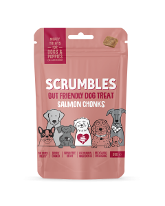 Scrumbles - Meaty Reward Treats for Dogs (Salmon Chonks)  - 12 x 60g
