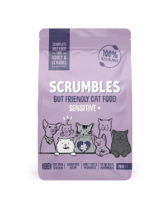 Scrumbles - Complete Dry Cat Food Sensitive+ - 6 x 700g