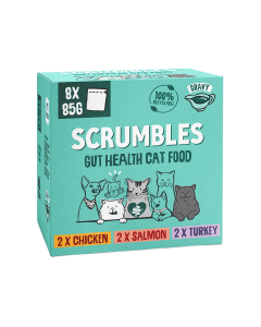 Scrumbles - Grain Free Wet Cat Gravy Recyclable Pouch Selection - 4 x 680g
