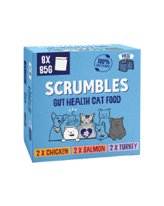 Scrumbles - Grain Free Wet Cat Pate Recyclable Pouch Selection - 4 x 680g