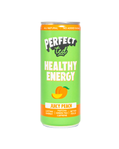PerfectTed - Juicy Peach Natural Energy Drink - 12 x 250ml