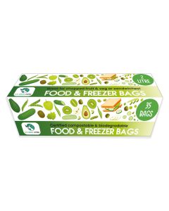 Eco Green Living - Food and Freezer Bags 2L (25 Bags) - 36 x 10g