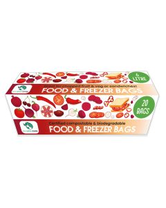 Eco Green Living - Food and Freezer Bags 4L (25 Bags) - 36 x 10g