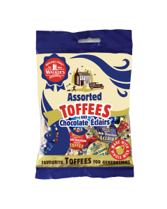 Walkers Nonsuch - Assorted Toffees & Chocolate Eclairs Bag - 12 x 150g