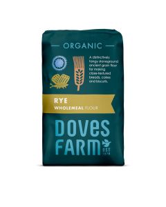 Doves Farm - Organic Wholemeal Rye Flour - 5 x 1kg