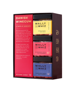 Wally and Whiz - Taste of Denmark Gift Box (1 x 140g Quince & Apple, 1 x 140g Blackcurrant & Strawberry, 1 x Elderflower & Blueberry) - 4 x 420g