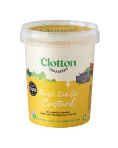 Clotton Creamery - Fresh Vanilla Custard  - 8 x 500g (Min 19 DSL)